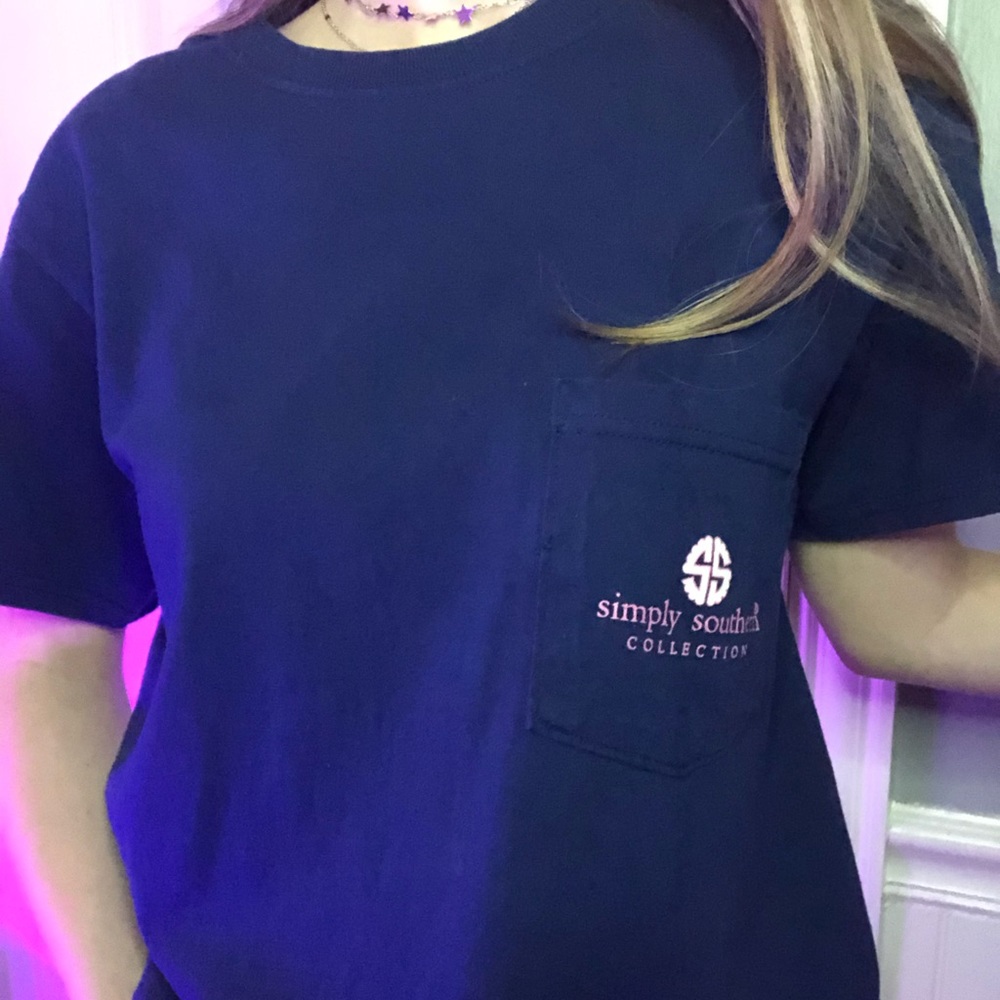 dark blue simply southern shirt